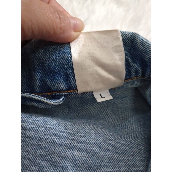 Port Authority Denim Jacket Size L Made in USA Embroidered Dodge City Roundup - Picture 7 of 10